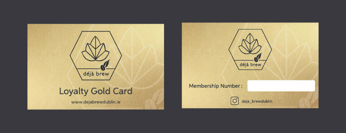 Deja Brew Gold Loyalty Card